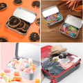 2 PCS Small Storage Box with Lid Rectangular Small Tin Boxes Metal Box with Lid Small Tin Box for Home Storage Easy Install Easy to Use Silver.