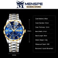 MENSPE Men's Fashion Watch Quartz Watch With Diamond Calendar Watch 30M Waterproof Luminous Watch Quartz Watch Steel Band Watch Men Wrist Watch With Luminous Pointers.
