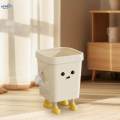 Creative Cute Trash Can Modern Funny Waste Can Dustbin Stylish Household Trash Bin for 18x22x27.5cm.