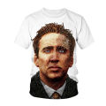 Funny design printing T-shirt actor Nicolas Cage 3D printed streetwear men women fashion oversized T shirt hiphop tees tops 6XL. 