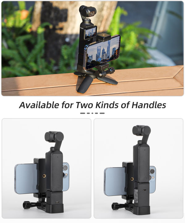 Sunnylife%20Front%20Frame%20Phone%20Holder%20For%20Osmo%20Pocket%203%20Cold%20Shoe%20Mount%20Foldable%201/4%20Screw%20Adapter%20Camera%20Accessories%20-%20Image%205