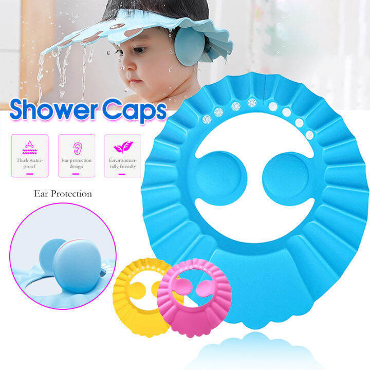 Baby%20Shower%20Cap%20with%20Ear%20Protection%20%E2%80%93%20Adjustable%20Kids%20Shampoo%20Bath%20Hat%20for%20Toddlers%20%5BRandom%20Colour%5D%20-%20Image%202