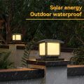 Outdoor Solar Lights Timed LED Column Lamp Waterproof Pillar Lamp with Remote Control Solar Lamp for Aisle Garden Decor Lighting. 
