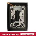 Customize Name Wallet For Men Slim Aluminum Metal Money Clip ID Badge Holder Case RFID Blocking Hold up 15 Cards with Cash Clip. 