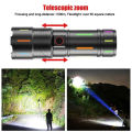 Rechargable 20,000 mah High Power Luminous Strips White Laser LED Flashlight with Powerbank Function.