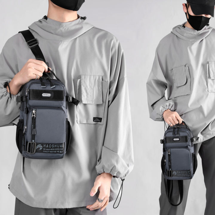 HAOSHUAI%20New%20Men's%20Chest%20Bag%20Simple%20One%20Shoulder%20Crossbody%20Bag%20Multifunctional%20Trendy%20Crossbody%20Backpack%20Trendy%20Messenger%20Bag%20-%20Image%202