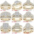 European and American Style Women Jewelry Rings Fashion Couple Ring Gold Plated Inlaid Zircon Ring.