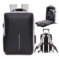 Black Hard Shell Bag Leisure Commuting Waterproof Lightweight Business Backpack Men's Backpack Anti-theft Lock Computer Bag.