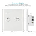 Tuya APP European standard wifi switch smart touch remote control switch Alexa smart wall switch 1 / 2 / 3 Gang Touch Switch.