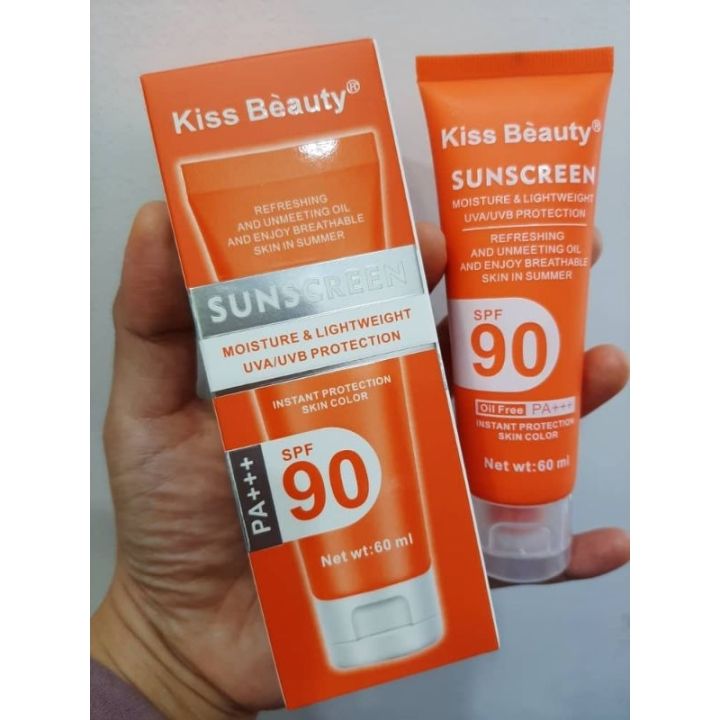 Kiss%20Beauty%20Sunscreen%20Moisture%20&%20Lightweight%20UVA/UVB%20Protection%20SPF%2090%20PA+++%20Waterproof%20Long%20Lasting%20-%20Image%204