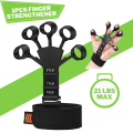 Finger Exerciser Hook Grip Adjustable Gym - Improve Your Hand Strength And Dexterity With This Versatile Finger Gripper - Finger Strengthener. 