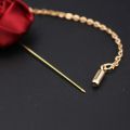 1pc Men's Suit Rose Flower Brooches Canvas Fabric Ribbon Tie Lapel Pin Badge With Tassel Chain Men Wedding Boutonniere Brooch. 