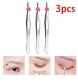 Beauty Tool Eyebrow Hair Removal Stainless Steel Clip Tweezers - 3pcs.