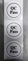 QC pass round sticker 1 inch size 1000 pcs / 1roll.