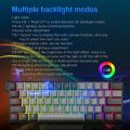 E-YOOSO Z11 RGB USB 60% Mini Mechanical Gaming Keyboard Blue Red Switch 61 Keys Wired Detachable Cable, Portable for Travel PC. 