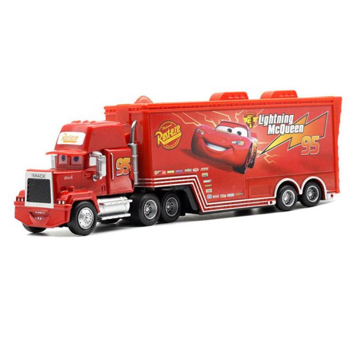 【happy one】Disney Pixar 4 Truck McQueen Uncle 1:55 Diecast Metal Alloy And Plastic Modle Toys Car Gifts For Children