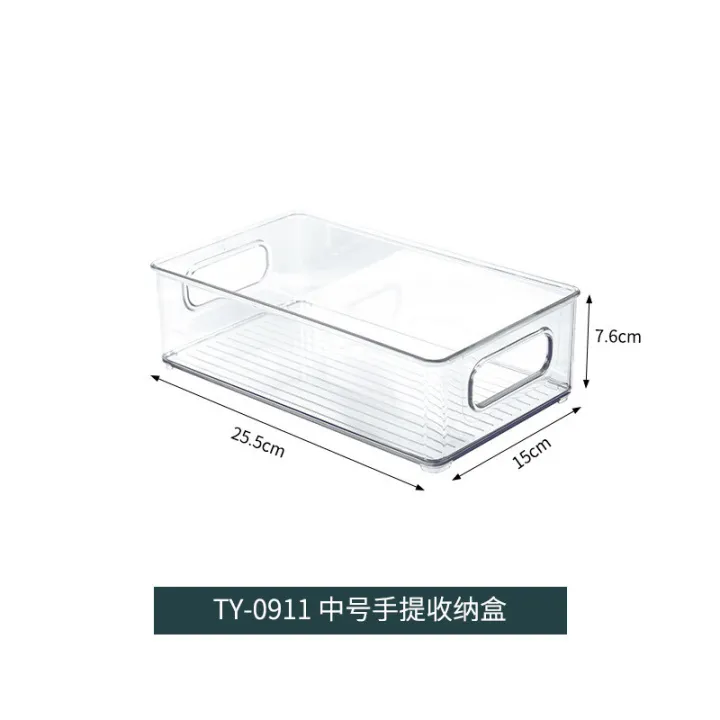 3%20Sizes%20Refrigerator%20Organizer%20Box%20Stackable%20Fridge%20Food%20Storage%20Bins%20Handle%20Clear%20Plastic%20Pantry%20Food%20Freezer%20Organizer%20Tool%20-%20Image%202