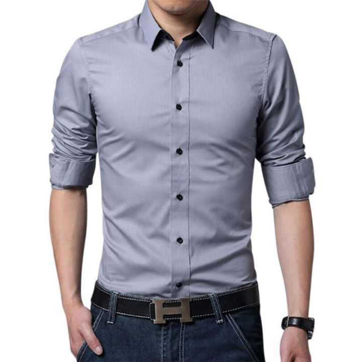 Gray%20Cotton%20Formal%20Shirt%20For%20Men%20-%20Image%202