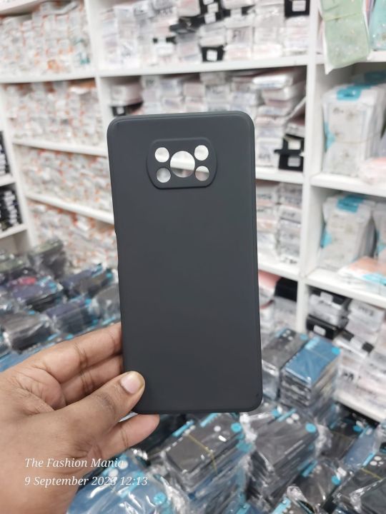 Poco x3/Poco x3 Pro Liquid Silicone Microfiber Inside 360 Degree Protection Back Cover