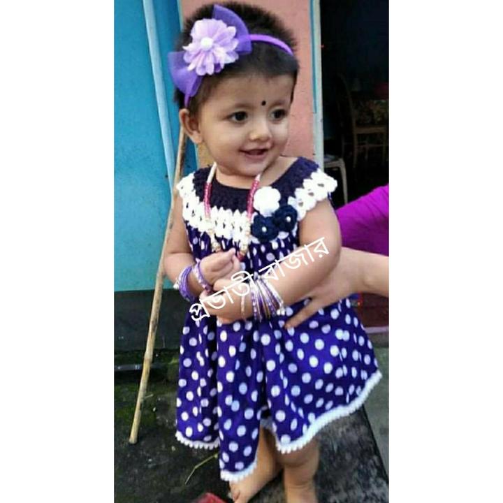 Polka Dot Girl Baby Frock Models Baby Girl Fasionable Cotton Frock