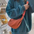 Korean Canvas Sling Bag Women Mini Dumpling Bag Casual Shoulder Crossbody Bag. 