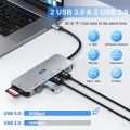 Dual HDMI Docking Station ICZI USB C Hub 11-in-1 USB C Multiport Adapter with 2 HDMI 4K 30Hz, 4 USB 3.0 / 2.0, Gigabit Ethernet,.