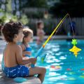 Kids Fishing Toy Set Play Water Toys for Baby Magnetic Rod and Fish with Inflatable Pool Outdoor Sport Puzzle Toys for Children.