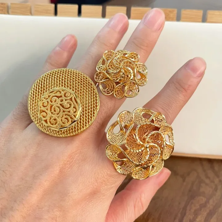 Big%20Flower%20Ring%20Gold%20Plated%20Adjustable%20Size%20Dubai%20Arabic%20Wedding%20Bands%20Ethnic%20Wedding%20Jewelry%20Size%20Rings%20for%20Women%20Plus%20Size%20-%20Image%204