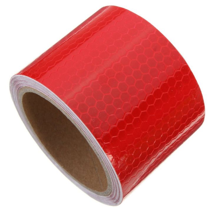 2PCS%205cm%20x%203M%20Tape%20Warning%20Tape%20Reflector%20Tape%20Security%20Tape,%20Red%20-%20Image%202