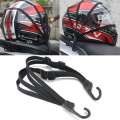 High-Strength Retractable Helmet Rope Highly Elastic Motorcycle Luggage Binding Cord Rubber Strap Rope Universal Motor Bike Helmet Carrying Rope with 2 Hook.