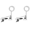 2X Desk Table Top 8X Magnifying Glass Beauty Nail Salon Tattoo Magnifier Lamp Light. 