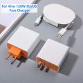 120W FLASH CHARGER FOR VIVO IQOO USB Type C Cable Flash Charging Power Adapter For VIVO X90 X70 Pro Neo 7 7SE. 