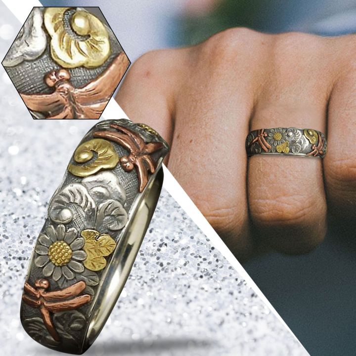 SC%20Vintage%20Gothic%20Sunflower%20Totem%20Rings%20Man%20Antique%20Silver%20Wide%20Band%20Rings%20Fashion%20Engraved%20Flower%20Dragonfly%20Rings%20for%20Men%20-%20Image%204