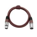3 Pin XLR Microphone Cable Male To Female Chocolate Colour 1.5M.