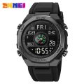 SKMEI Dual-Display Electronic Watch With Compass and Calorie Function 50m Waterproof Mutifunctional Sports Fashion Wristwatches For Men 2209. 