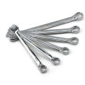 8pcs Combination Wrench Set with Roll-up Storage Pouch Chrome Vanadium Steel Polished Spanner Set Metric 6mm to 19mm.