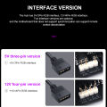 5V 3/4 Pin ARGB RGBW Cable ASUS AURA SYNC RGB 10 Hub Splitter SATA Power Extension Adapter LED Strip Light PC RGB Fan cooler. 