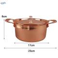 Korean Ramen Pot Copper Korean Instant Noodle Pot for Soup Picnic Eggs. 