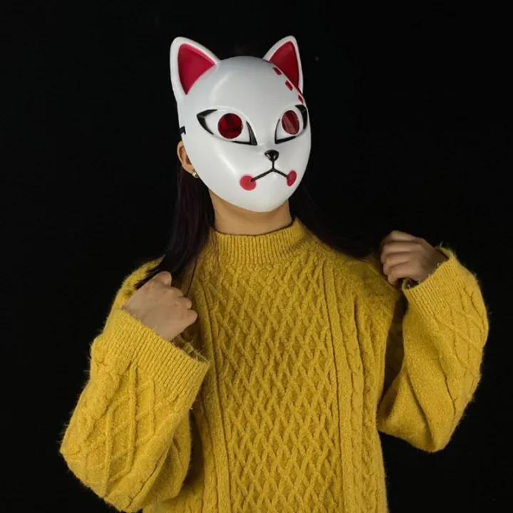 Japanese%20Anime%20Demon%20Slayer%20Cosplay%20Mask%20Rabbit%20True%20Rice%20Half%20Face%20Fox%20Mask%20-%20Image%207