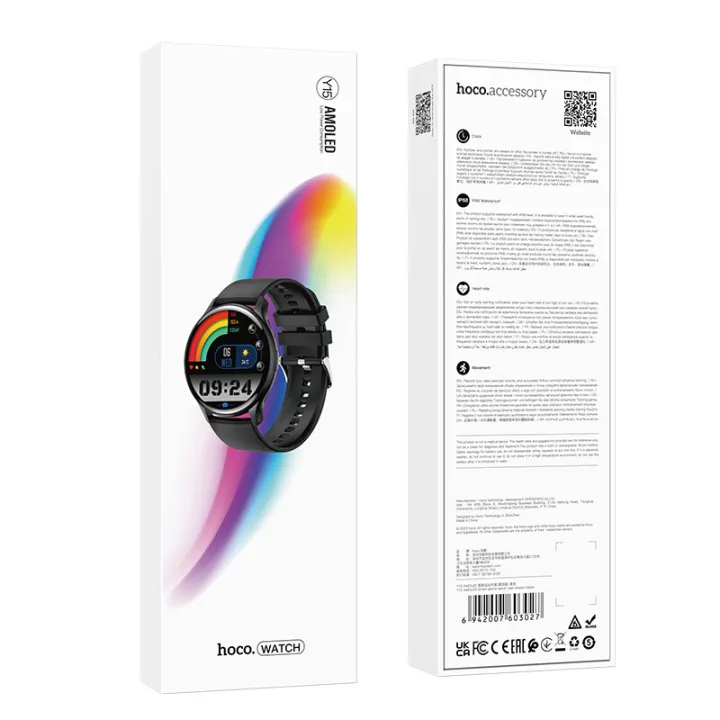 HOCO%20Y15%20AMOLED%20Smart%20Sports%20Watch%201.43%20inch%20Full%20Touch%20Display%20IP68%20Waterproof%20Unisex%20Smartwatch%20Health%20Monitoring%20Message%20Push%20Universal%20For%20All%20Smartphones%20Bluetooth%20Call%20-%20Image%206