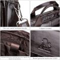 Men's Briefcase Bag Casual Handbag Cow Leather Single Shoulder Cross Body Business Travel Bag Messenger Computer Bag for men. 