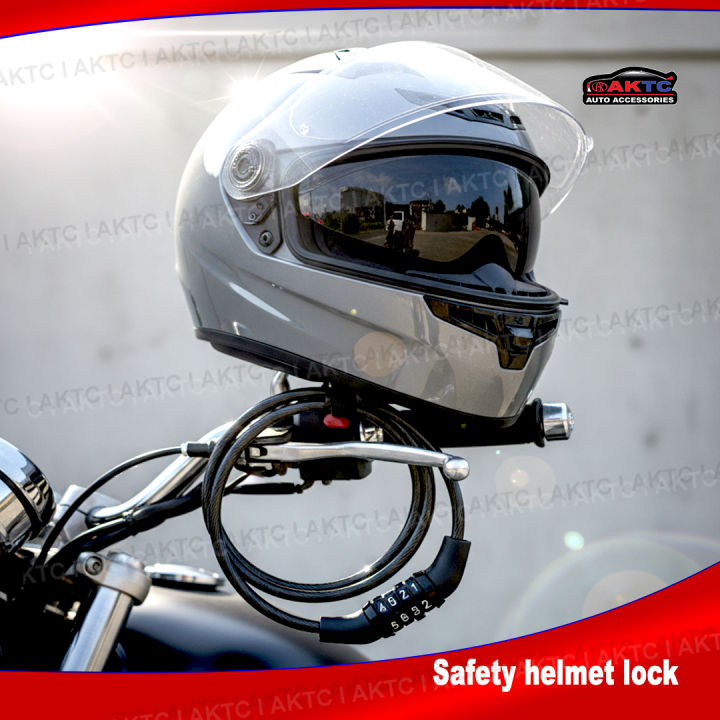 Motorcycle Helmet Lock with Number Combination – Anti-Theft Security Lock & Secure Your Helmet with Easy Combination