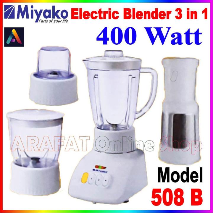 Miyako 3 in 1 Blender with juicer Filter | Capacity-1.6 Liter | Model : 508 B