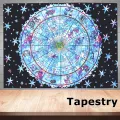 Decor Living 79*59'' Twin Zodiac Astrology Tapestry Wall Hanging Mandala Tapestries Bedspread. 