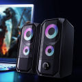 Goldpo D22 aux 3.5mm stereo surround music RGB speakers sound bar for computer 2.0 PC home notebook TV loudspeakers. 