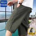 Cotton Cropped Pants Men's Summer Thin Middle-Aged and Elderly below the Knee plus Size Workwear Casual Weight-Catcher Short Pants. 