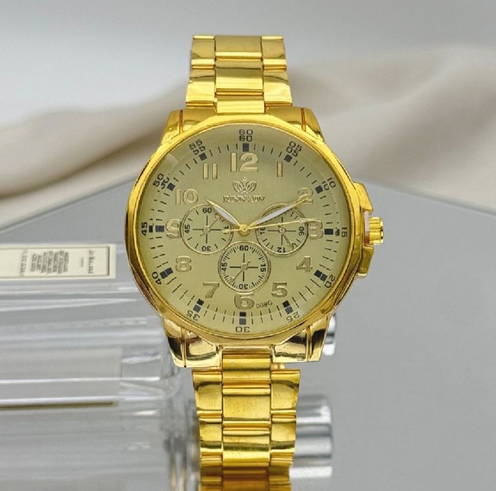 Golden Watch For Men/Analog Men's Luxury Stainless Steel Watch for Men