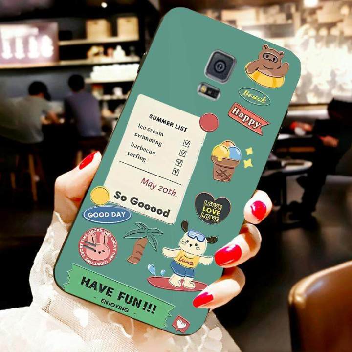 For Samsung Galaxy S5 Back Cover Case Fashion Food List Soft Silicone Shockproof Camera Lens Protector Phone Cases