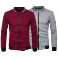 Men Fashion Sports Zipper Casual Long Sleeve Slim Jacket.