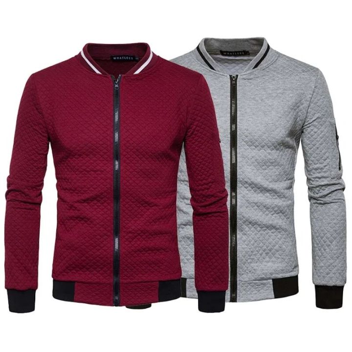 Men Fashion Sports Zipper Casual Long Sleeve Slim Jacket